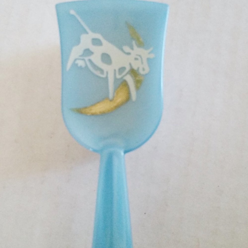 BABY HAIR BRUSH Vintage 1940s Blue Soft Nursery